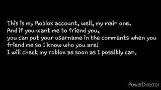My roblox account!