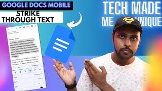 How to strike through text in google docs mobile | strike through on google docs mobile