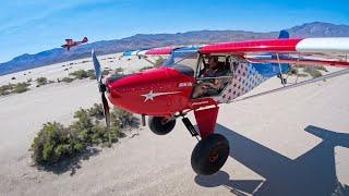 A Kitfox, a Husky, and a Cub fly into the desert…