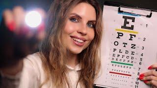 ASMR Ultimate Eye Exam Practiced by a Medical Student | Light Triggers,Color Blindness,Eye Charts