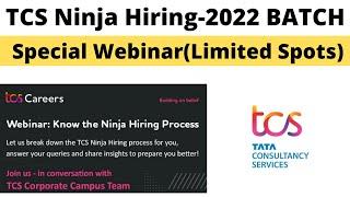 TCS Ninja Hiring Special Webinar | Limited Spots Only | Know the TCS Ninja Hiring Process