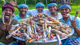 GOAT LEG FEET | Cooking & Eating in Village | Healthy Goat Leg Recipe | Traditional Mutton Recipes