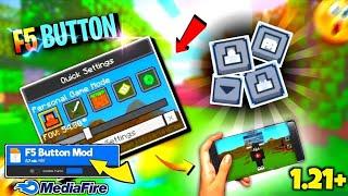 Change Camera Angle  F5 Button Addon For Minecraft PE 1.21.50 || Mcpe Mod 1.21+