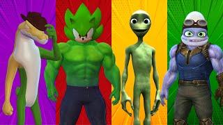 FUNNIEST DANCE CHALLENGE | Gummigoo vs Sonic Hulk vs Alien Popoy vs Crazy Frog