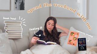 huge book haul, my TBR, & an exciting project | sick weekend reading vlog