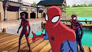 Spiderman and Team Venom Vs Rhino - Ultimate Spider-Man