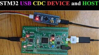 STM32 USB CDC HOST and DEVICE || Communicate using USB || HAL