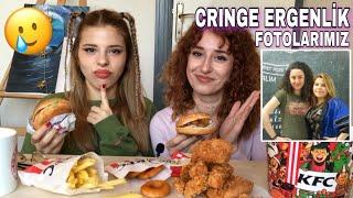 10 SENELİK FOTOĞRAFLARIMIZA BAKIYORUZ .. ERGENLİK DÖNEMİMİZ | KFC MUKBANG