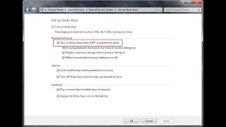 How to Turn off Sticky Keys In Windows 7/8/10
