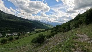 Timelapse with a view of the mountains. Mestia,  Svaneti, Georgia