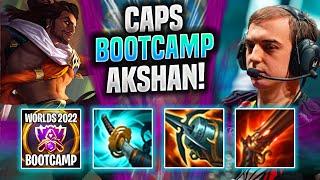 CAPS BRINGS BACK AKSHAN IN NA BOOTCAMP! - G2 Caps Plays Akshan Top vs Warwick! | Season 2022