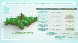 Андижон вилояти Давлат хизматлари марказлари тўғрисида маълумот