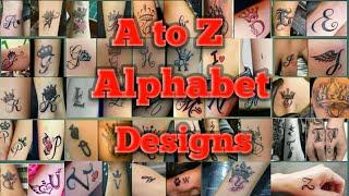 Top A to Z letter tattoos with Crown / letters tattoo from A to Z / All alphabet tattoo design 