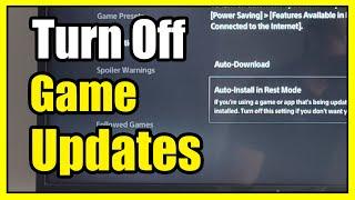 How to Turn OFF Game Updates & Auto Installs on PS5 Console (Fast Tutorial)