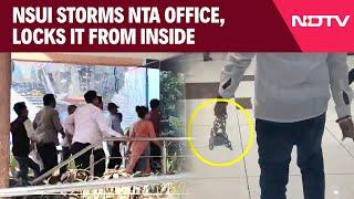 NSUI Protest | Congress's Student Wing Storm Exam Body NTA Office, Lock It From Inside