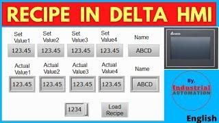 Delta HMI Recipe With Example (Enhanced Recipe) | English