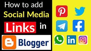 how to add social media link in blogger |blogger me social linking kaise kare |