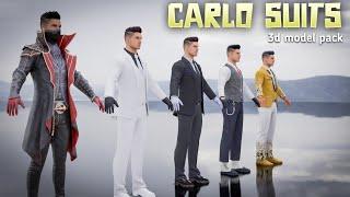 pubg all premium suits 3d models | pubg carlo white suit 3d model | pubg suit 3d pack 7