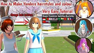 How to Make Yandere Hairstyles and Colour| Easy Tutorial| Sakura School Simulator