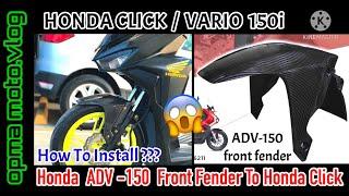 How to install ADV-150 front fender to Honda Click ? | Honda Vario 150i