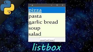 Python GUI listbox 