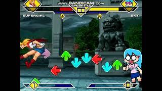 mugen battle:supergirl vs sky fnf