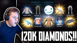 Spending $2,000 worth of Diamonds!!! (120k) | Part 1 | Rules Of Survival