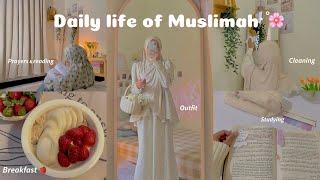 Muslimah vlog️ | daily prayers, studying, peaceful, skincare. |