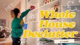 Declutter my entire home with me in 1 week(not a minimalist) *near year motivation