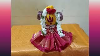 || kalasam decoration with blouse piece for Varamahalakshmi Devi || varalakshmi alamkaaram ||