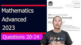 2023 Mathematics Advanced Questions 20 to 24