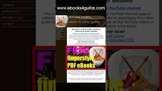 FREE fingerstyle guitar lessons PDF eBooks.  How to get a Free professional guitar course