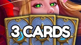 Hearthstone, but you ONLY have 3 cards