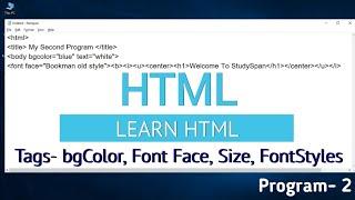 How To Change Font, Font Style, Font Size, bgcolor & more in HTML