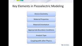 Piezoelectric Simulations with COMSOL Multiphysics