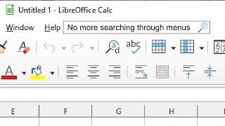 LibreOffice Writer/Calc Search Command "Search for actions, text, help and more" Commands Palette