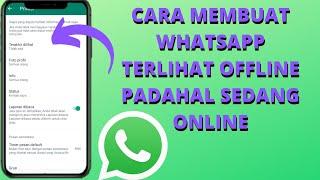 Cara Membuat WhatsApp Kita Terlihat Offline Padahal Online || Tanpa Aplikasi Tambahan