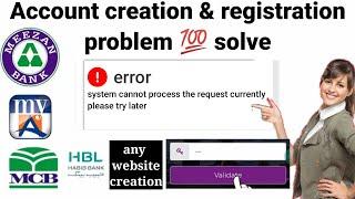 How to fix system cannot process the request currently. please try later problem solve Haniyas tech