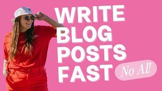 Once I Figured THIS Out, I Started Writing Blog Posts in Less Than an Hour