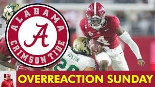 Alabama Football OVERREACTION Sunday After 42-16 Win Over USF | Jalen Milroe, Wilkin Formby Struggle