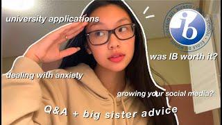 Q&A: university applications, dealing with anxiety, was IB worth it? etc. | VLOGMAS DAY 15
