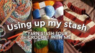 Using up My Yarn | Crochet and Knit With Me FROM MY STASH