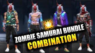 TOP 15 BEST DRESS COMBINATION WITH ZOMBIE SAMURAI BUNDLE ️ || BOSS GAMING