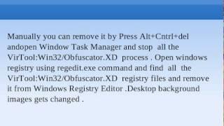 VirTool:Win32/Obfuscator.XD Removal | Remove VirTool:Win32/Obfuscator.XD