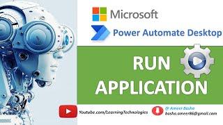 Power Automate Desktop || Run application action (System Actions)