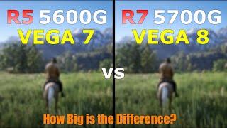 Ryzen 5 5600G (Vega 7) vs Ryzen 7 5700G (Vega 8) - Gaming Test - How Big is the Difference?