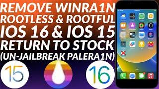 How to Remove Winra1n/Palera1n Jailbreak iOS 15/16 Rootful & Rootless & Revert to Stock iOS 15/16