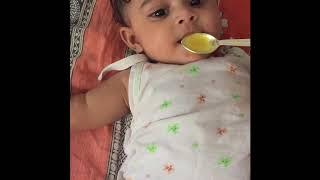 Saanvi is tasting different liquid foods | five months old baby’s food chart |baby food recipes