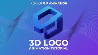 How to make 3D Logo in After Effects and Export as GIF - Element 3D Tutorial - GIF Animation