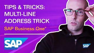 Multi-Line Address Trick - SAP Business One: Tips & Tricks